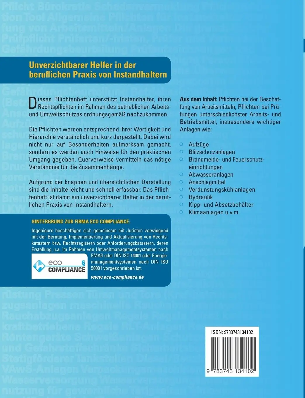 Rückseite: 9783743134102 | Pflichtenheft 1 | Für Instandhalter | Karsten Aldenhövel (u. a.)