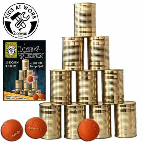Cover: 4047542754202 | Corvus A750420 - Dosenwerfen, 10 kleine Dosen, 3 Bälle | A750420