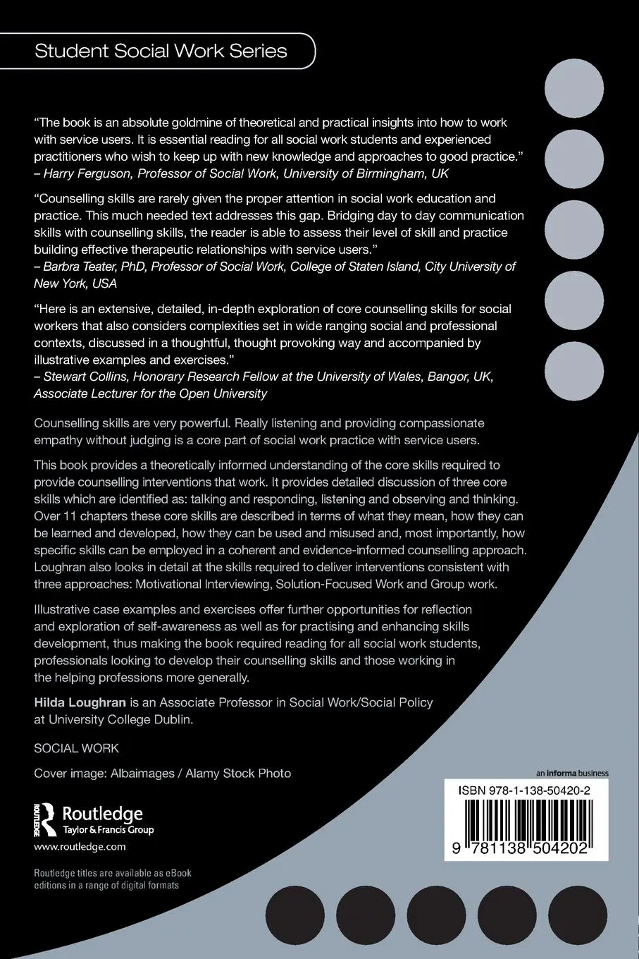 Rückseite: 9781138504202 | Counselling Skills for Social Workers | Hilda Loughran | Taschenbuch