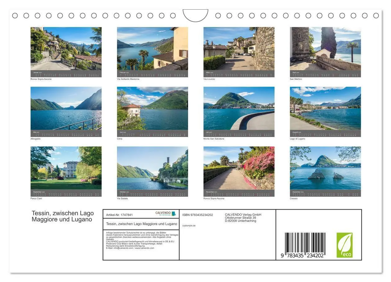 Bild: 9783435234202 | Tessin, zwischen Lago Maggiore und Lugano (Wandkalender 2025 DIN A4...