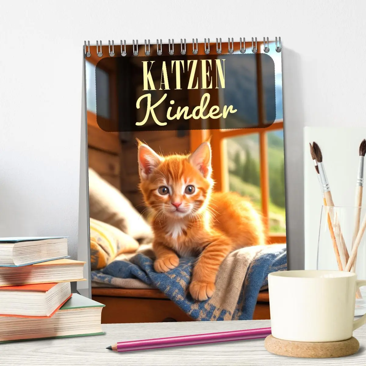 Bild: 9783516274202 | Katzenkinder (Tischkalender 2026 DIN A5 hoch), CALVENDO Monatskalender