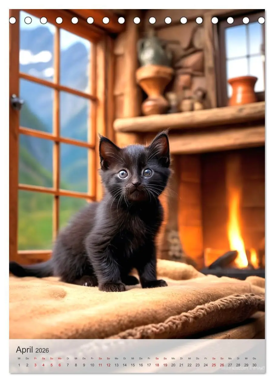 Bild: 9783516274202 | Katzenkinder (Tischkalender 2026 DIN A5 hoch), CALVENDO Monatskalender