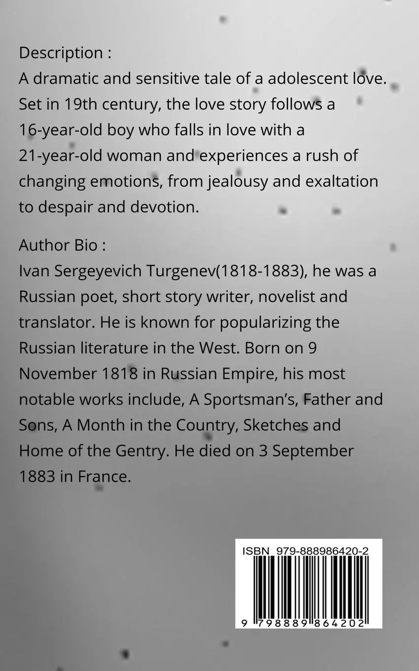 Rückseite: 9798889864202 | First Love | Ivan Turgenev | Taschenbuch | Englisch | 2023