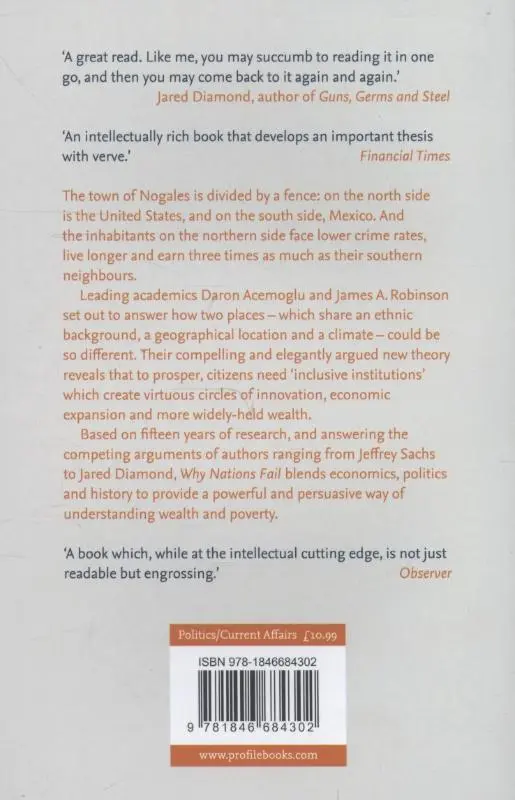Rückseite: 9781846684302 | Why Nations Fail | The Origins of Power, Prosperity and Poverty | Buch