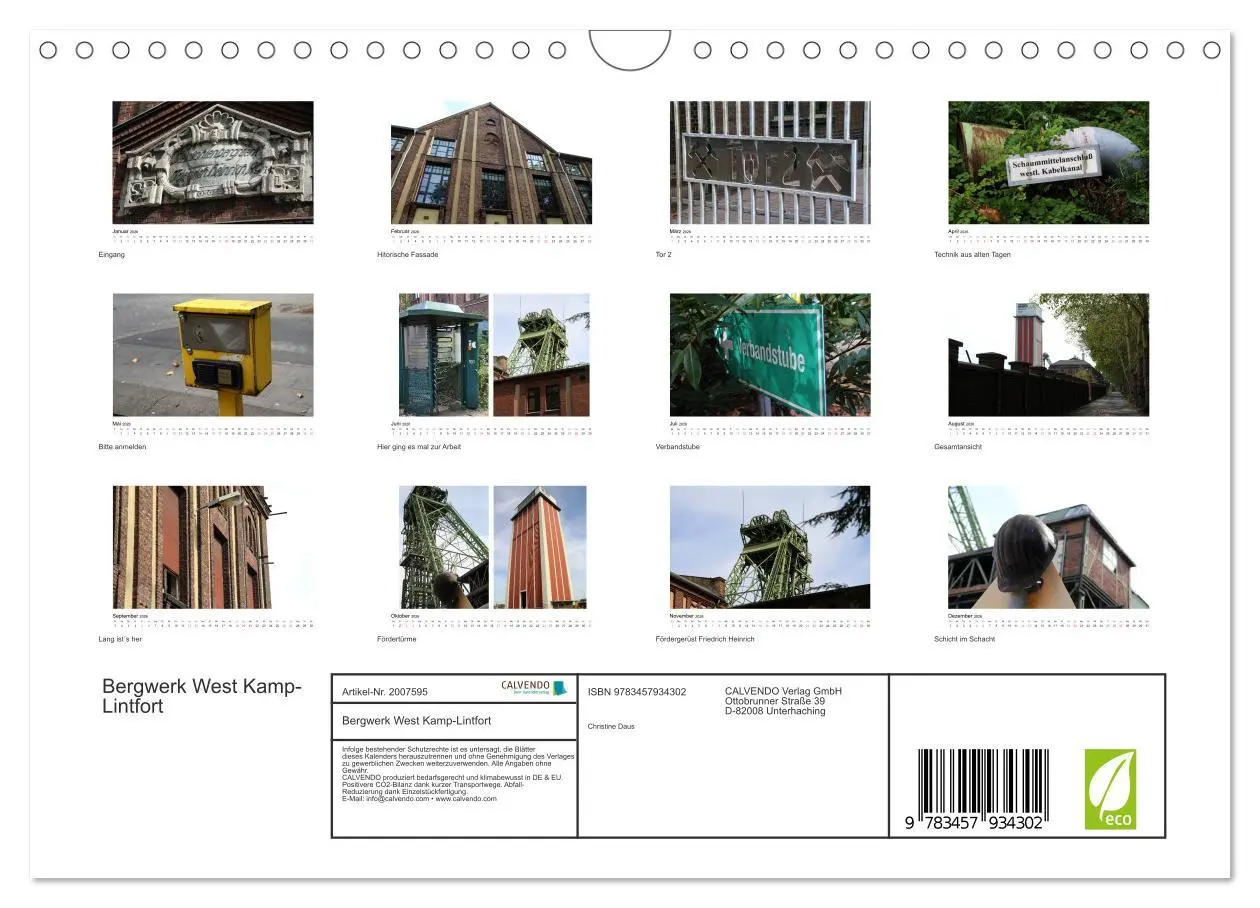 Bild: 9783457934302 | Bergwerk West Kamp-Lintfort (Wandkalender 2026 DIN A4 quer),...