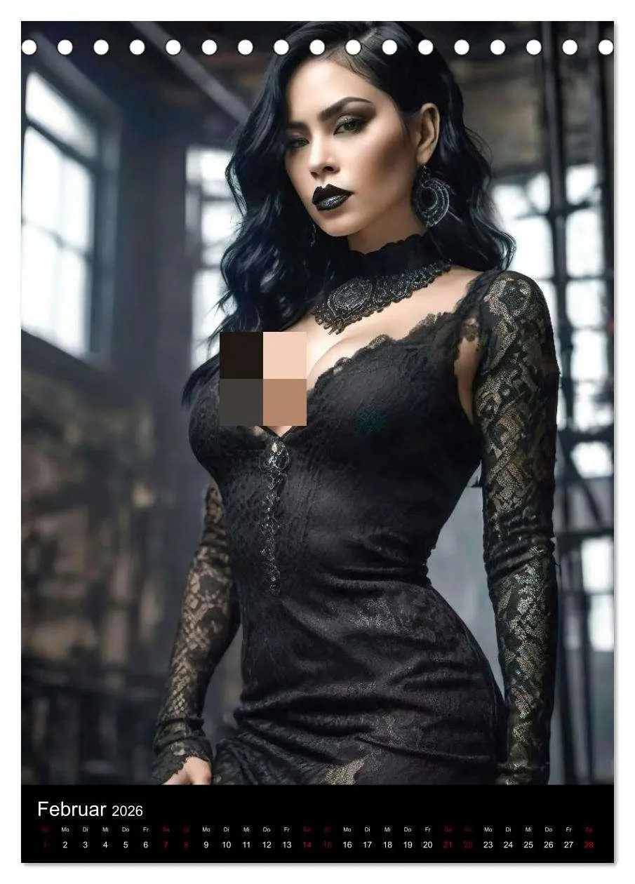 Bild: 9783516264302 | Wunderschöne Gothic Divas (Tischkalender 2026 DIN A5 hoch),...