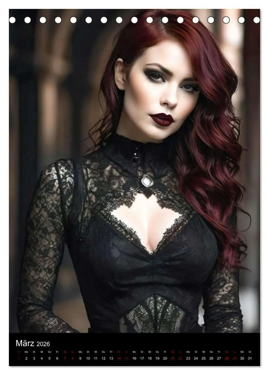 Bild: 9783516264302 | Wunderschöne Gothic Divas (Tischkalender 2026 DIN A5 hoch),...