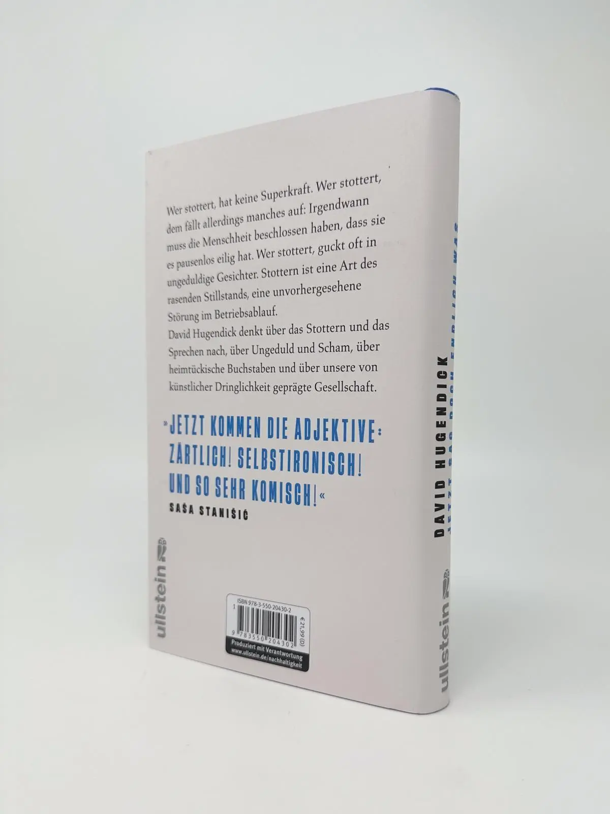 Bild: 9783550204302 | Jetzt sag doch endlich was | David Hugendick | Buch | 160 S. | Deutsch