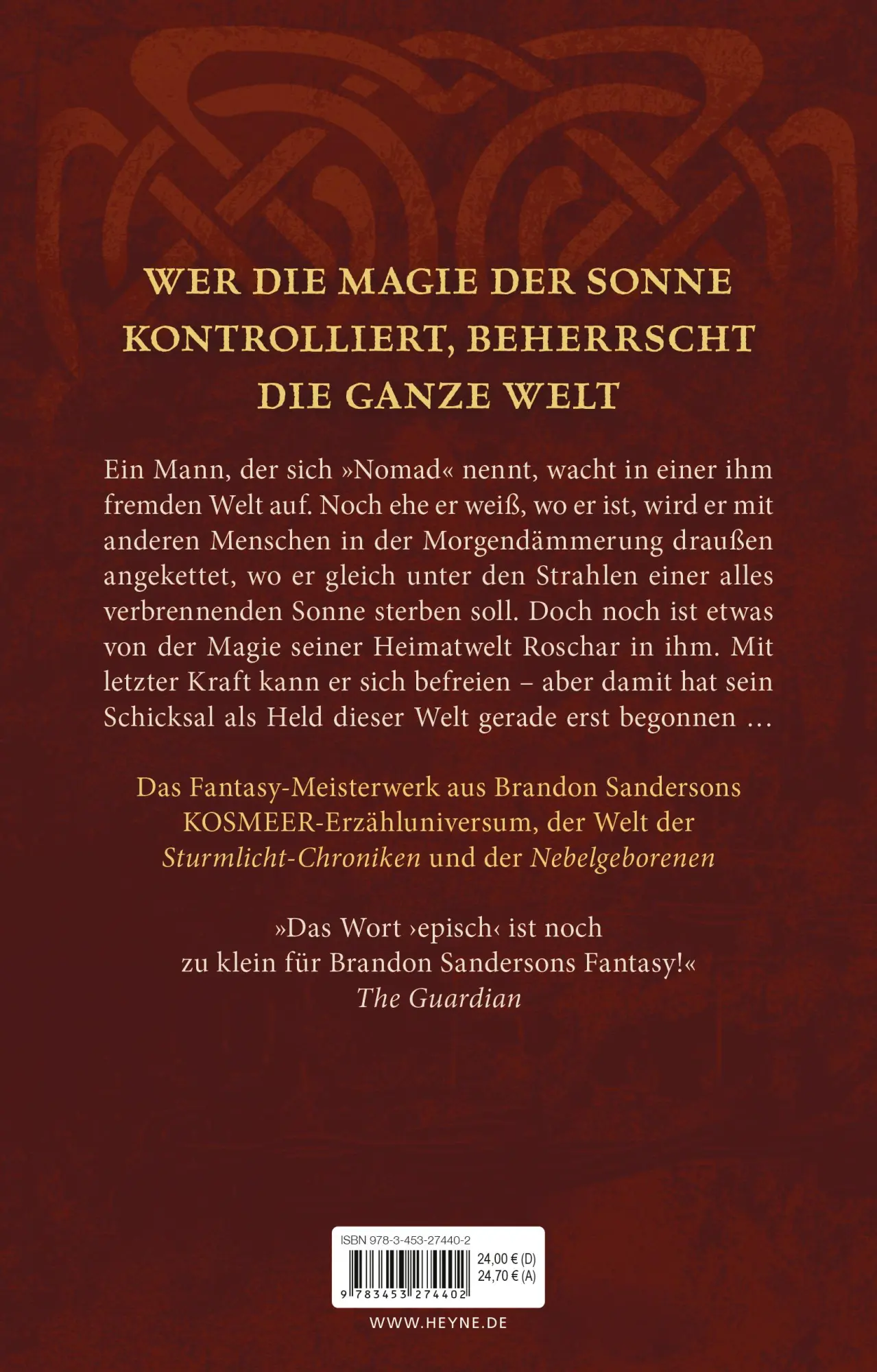 Bild: 9783453274402 | Das Herz der Sonne | Ein Kosmeer-Roman | Brandon Sanderson | Buch