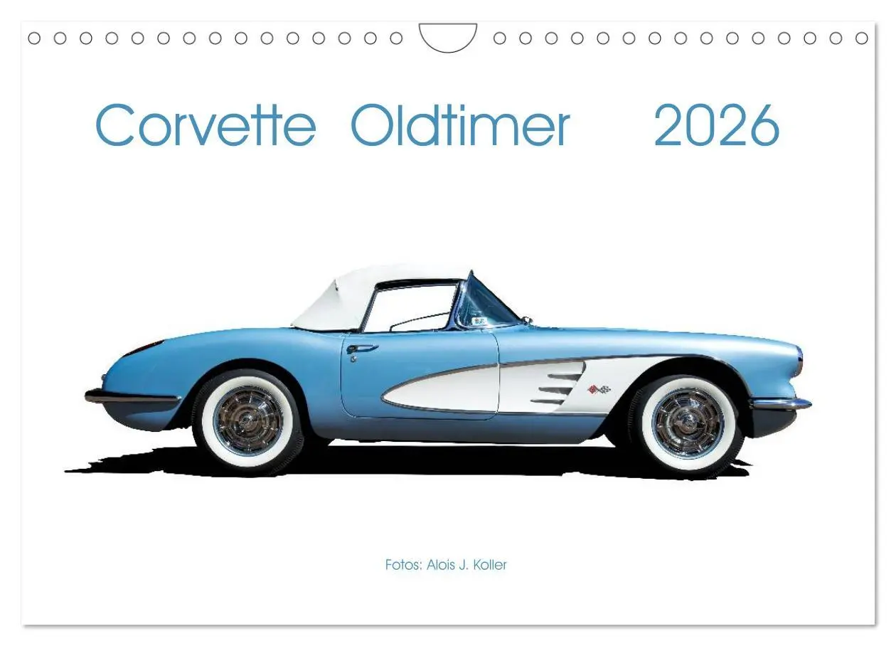 Cover: 9783457854402 | Corvette Oldtimer 2026 (Wandkalender 2026 DIN A4 quer), CALVENDO...