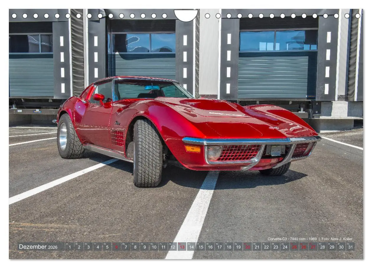 Bild: 9783457854402 | Corvette Oldtimer 2026 (Wandkalender 2026 DIN A4 quer), CALVENDO...