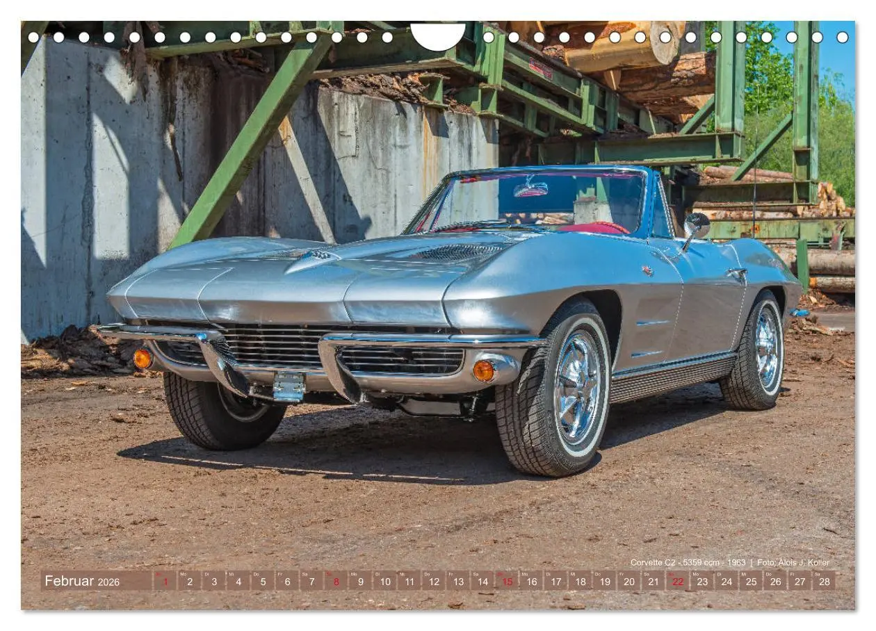 Bild: 9783457854402 | Corvette Oldtimer 2026 (Wandkalender 2026 DIN A4 quer), CALVENDO...