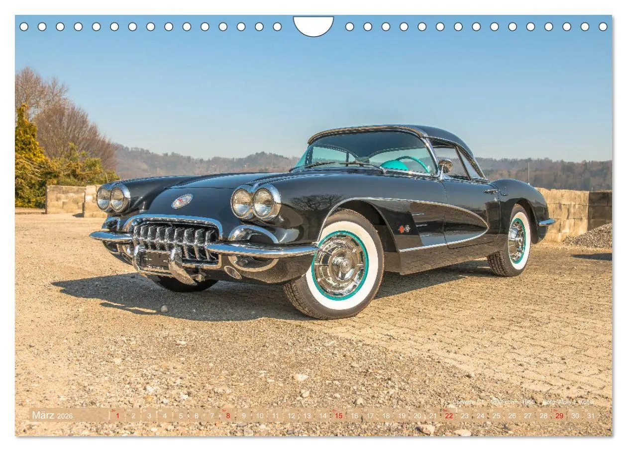 Bild: 9783457854402 | Corvette Oldtimer 2026 (Wandkalender 2026 DIN A4 quer), CALVENDO...
