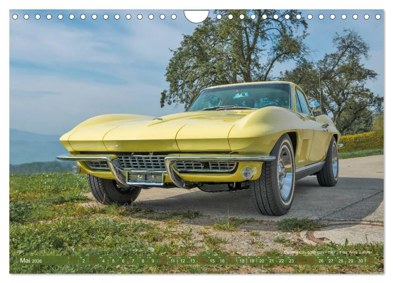 Bild: 9783457854402 | Corvette Oldtimer 2026 (Wandkalender 2026 DIN A4 quer), CALVENDO...