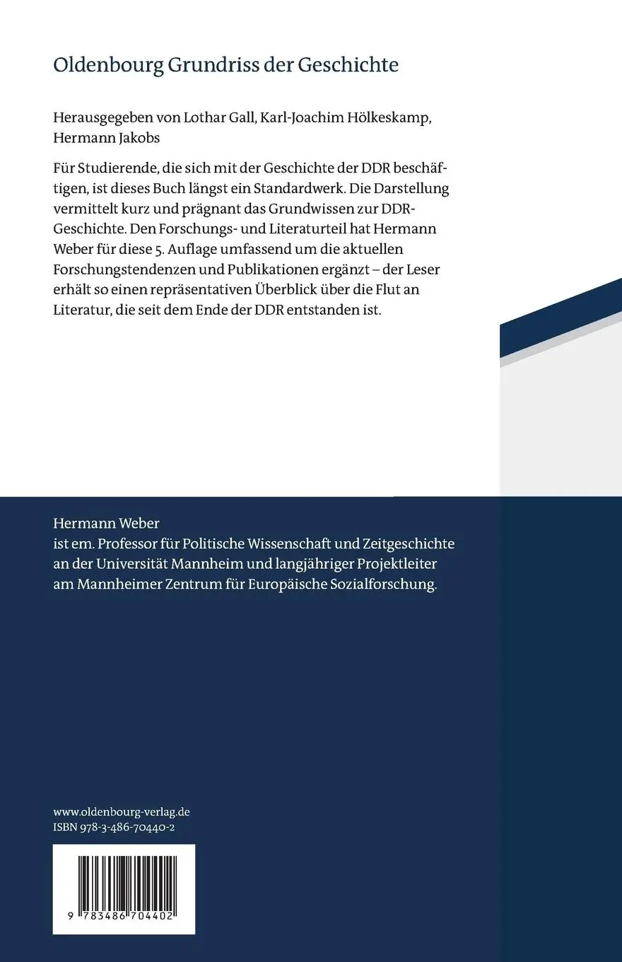 Rückseite: 9783486704402 | Die DDR 1945-1990 | Hermann Weber | Taschenbuch | IX | Deutsch | 2011
