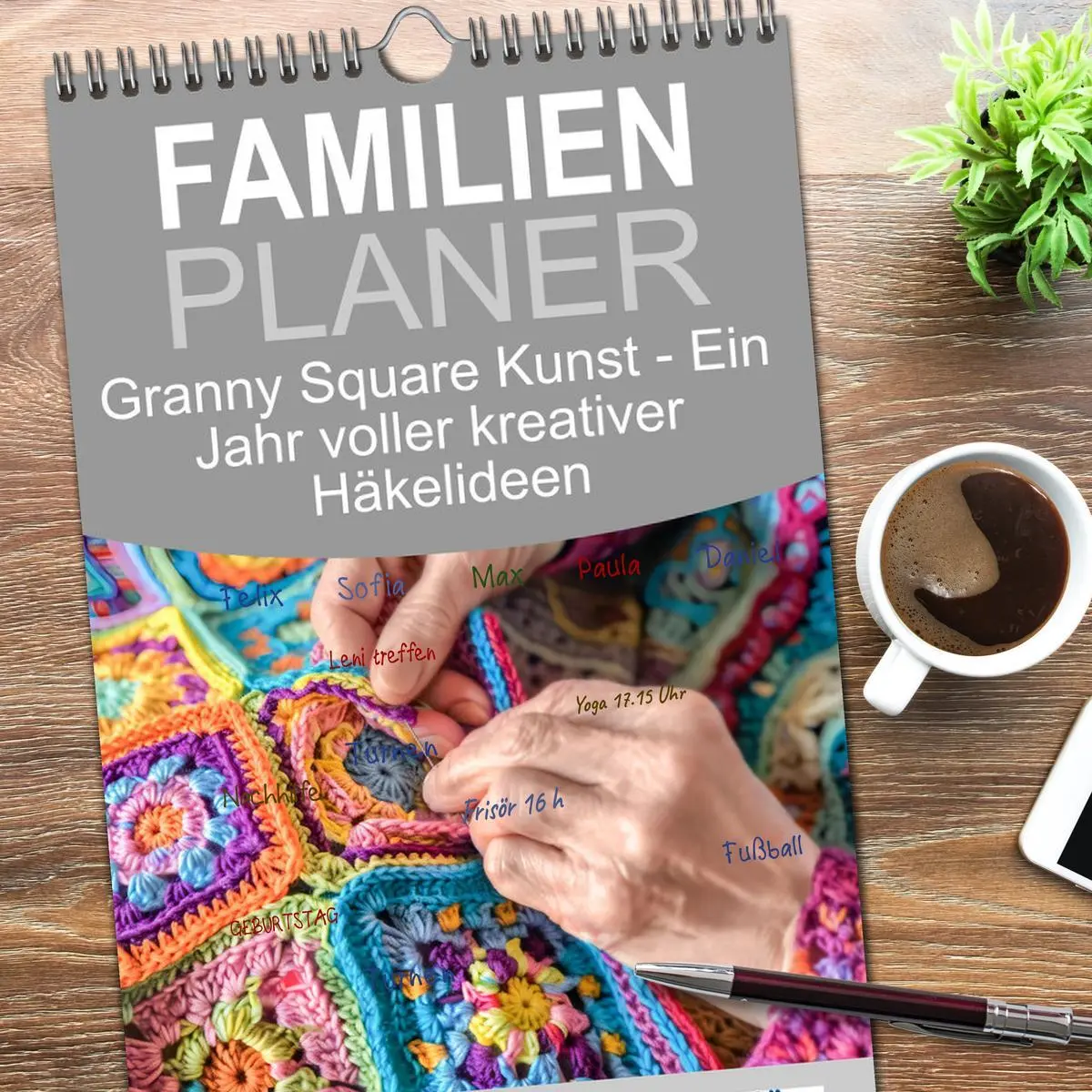 Bild: 9783516494402 | Familienplaner 2026 - Granny Square Kunst - Ein Jahr voller...