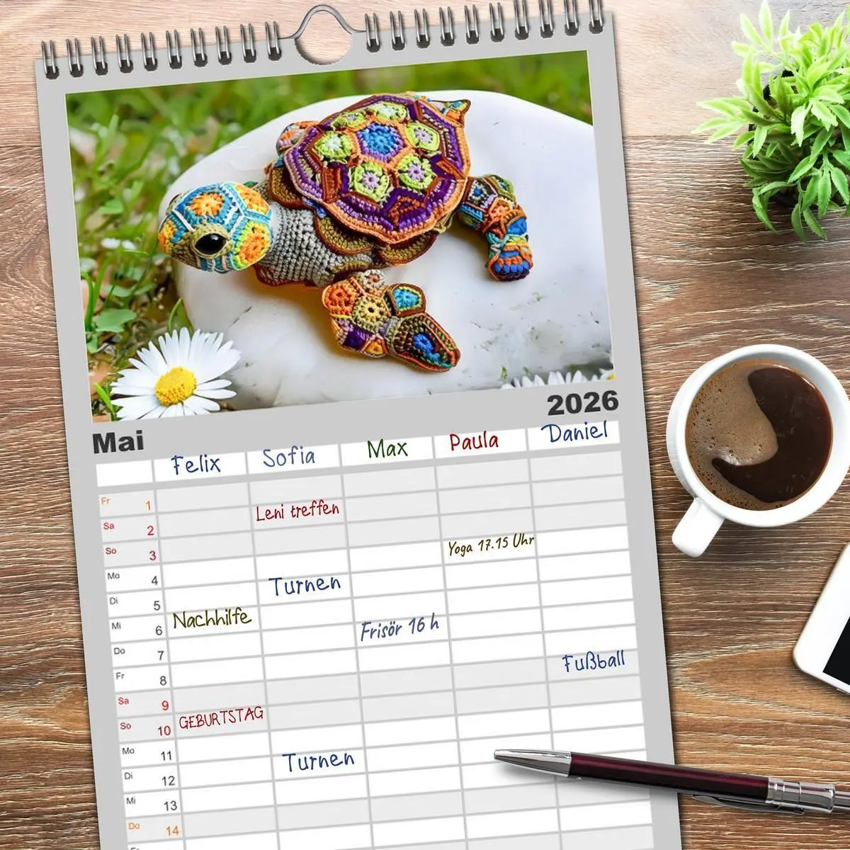 Bild: 9783516494402 | Familienplaner 2026 - Granny Square Kunst - Ein Jahr voller...