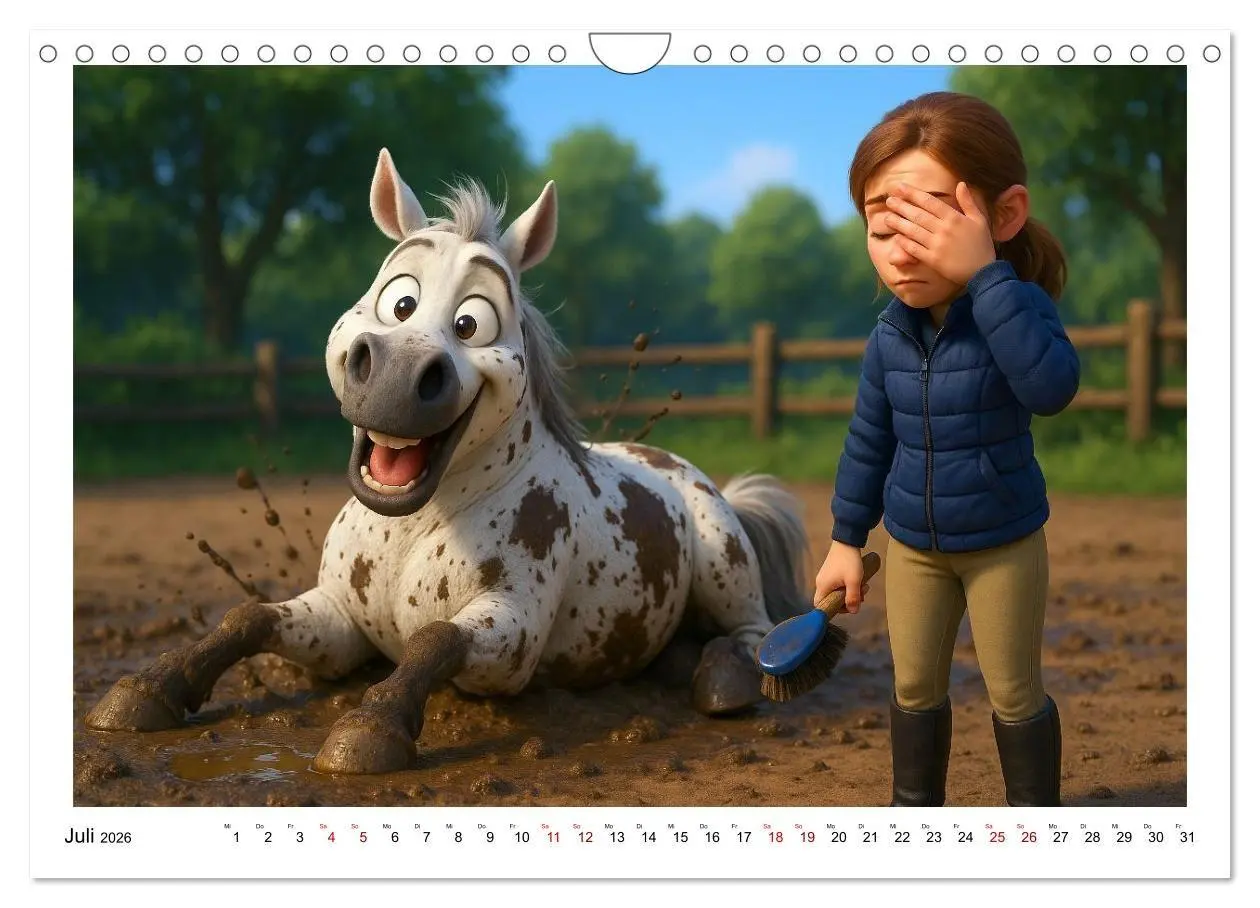 Bild: 9783516704402 | Mädchen brauchen ein Hoppi (Wandkalender 2026 DIN A4 quer),...