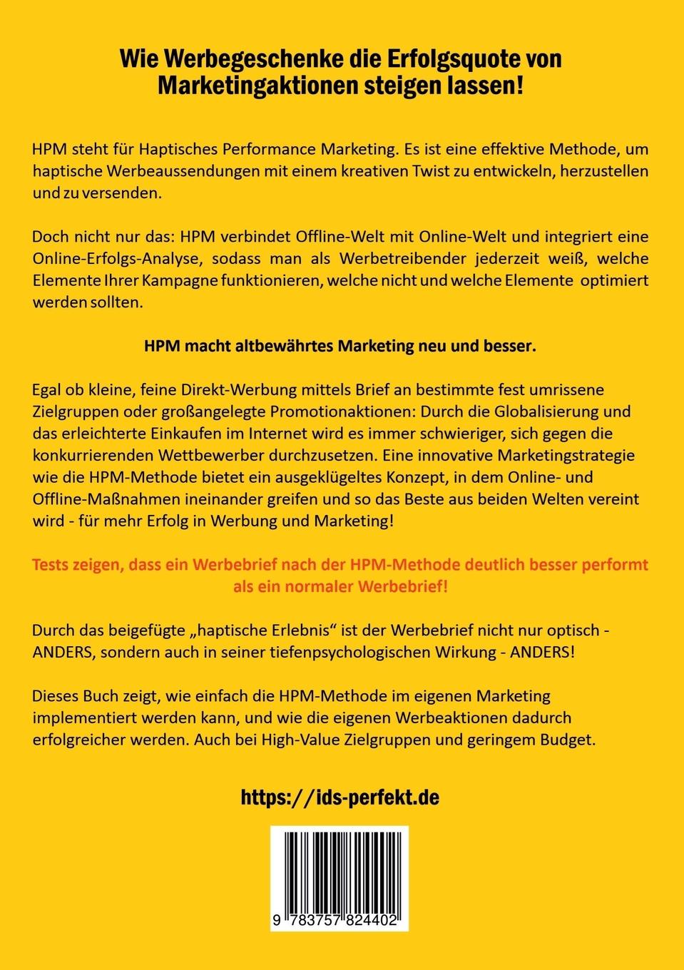 Rückseite: 9783757824402 | Haptisches Performance Marketing - Das Beste aus Offline und Online...