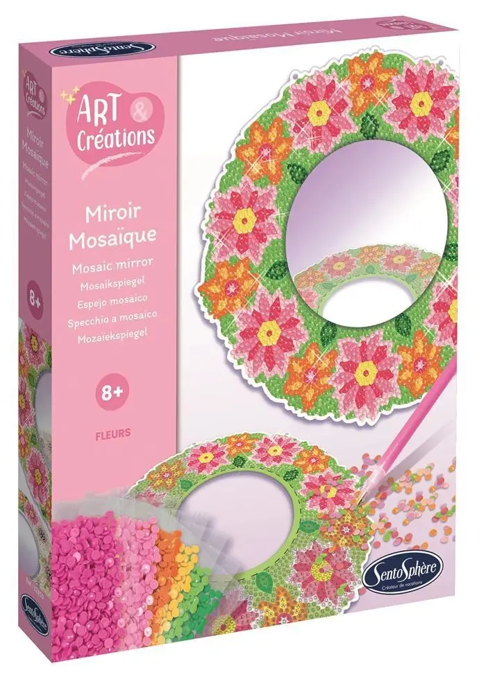 Cover: 3373910324502 | SENTOSPHÈRE - Strassstein-Spiegel Blumen | Kit (Bastelset) | Deutsch
