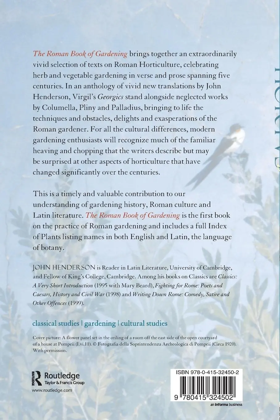 Rückseite: 9780415324502 | The Roman Book of Gardening | John Henderson | Taschenbuch | Englisch