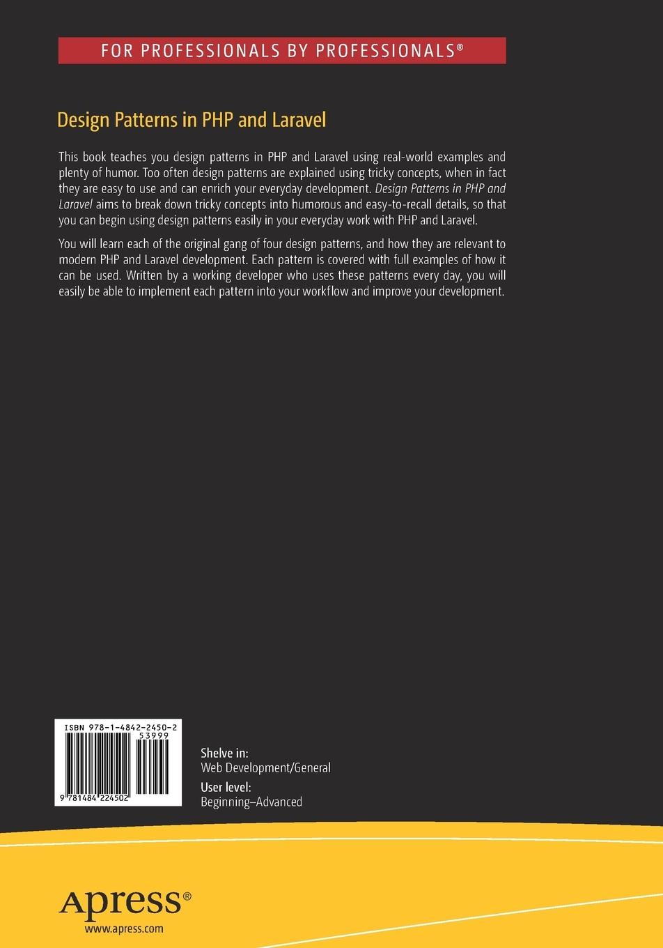 Rückseite: 9781484224502 | Design Patterns in PHP and Laravel | Kelt Dockins | Taschenbuch | 2016