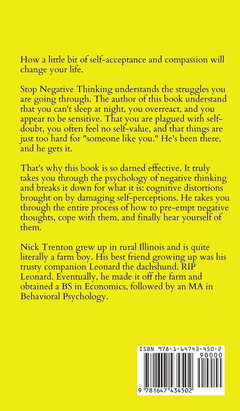 Rückseite: 9781647434502 | Stop Negative Thinking | Nick Trenton | Buch | Englisch | 2023