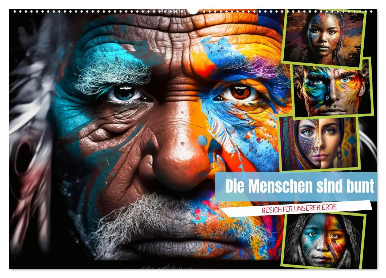 Cover: 9783457534502 | Die Menschen sind bunt (Wandkalender 2026 DIN A2 quer), CALVENDO...
