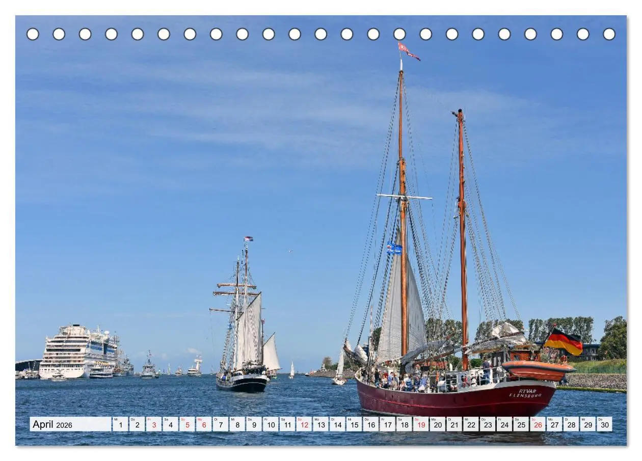 Bild: 9783457774502 | Die HANSE SAIL Das große Seglertreffen in Rostock (Tischkalender...