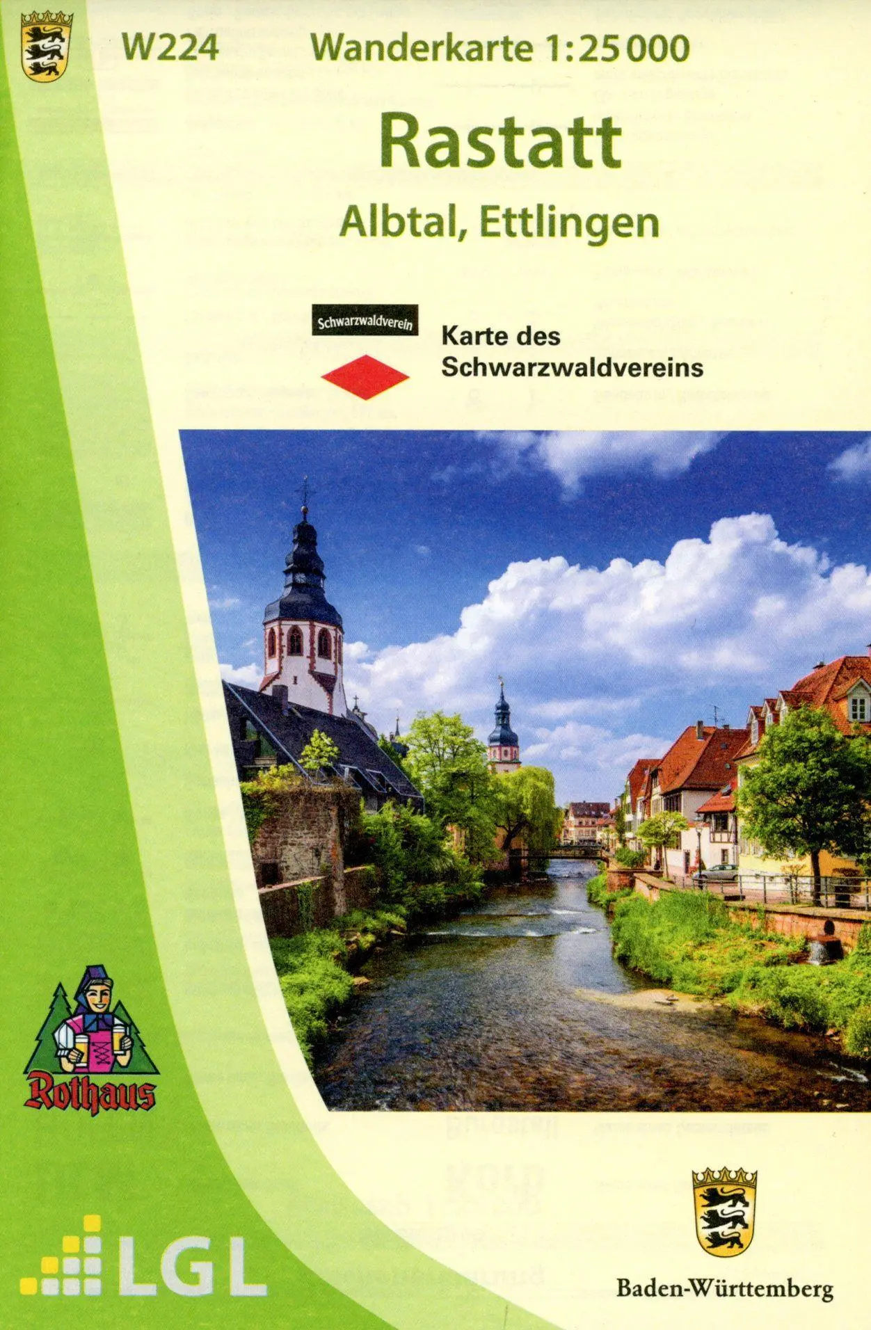 Cover: 9783863984502 | W224 Wanderkarte 1:25 000 Rastatt | Albtal, Ettlingen | Lgl | 2 S.
