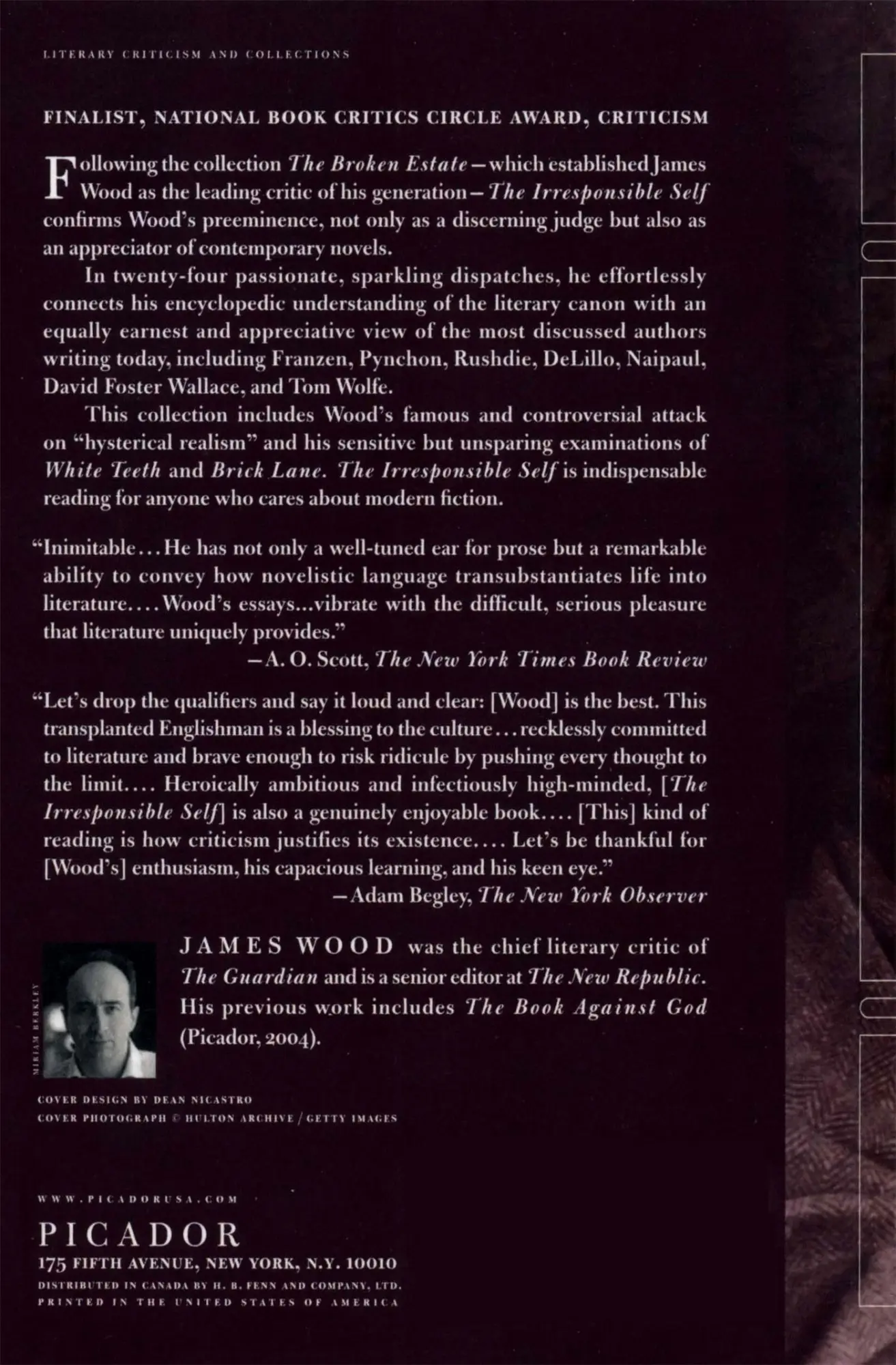 Rückseite: 9780312424602 | The Irresponsible Self | James Wood | Taschenbuch | Englisch | 2005