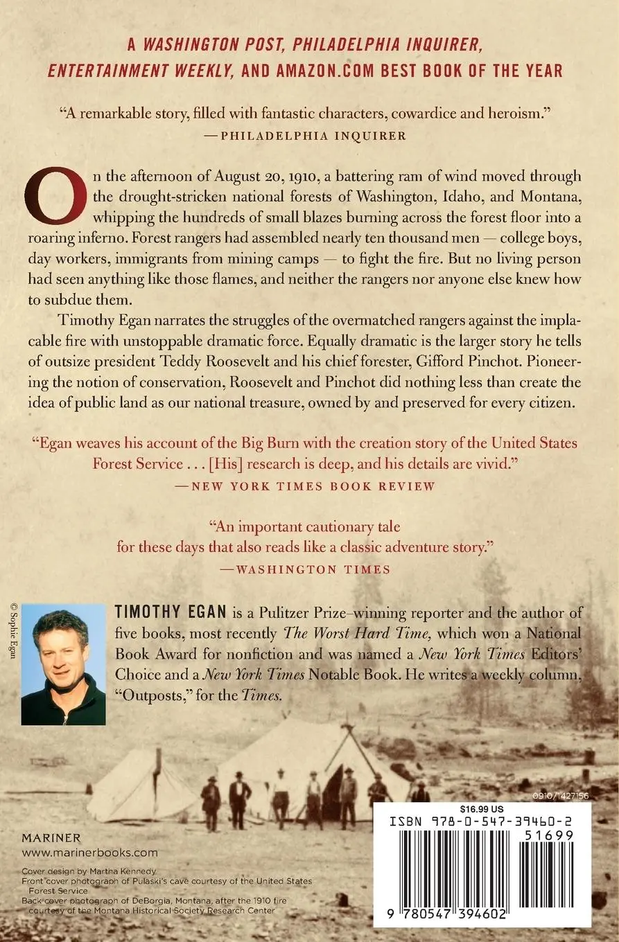 Rückseite: 9780547394602 | Big Burn | Teddy Roosevelt and the Fire That Saved America | Egan