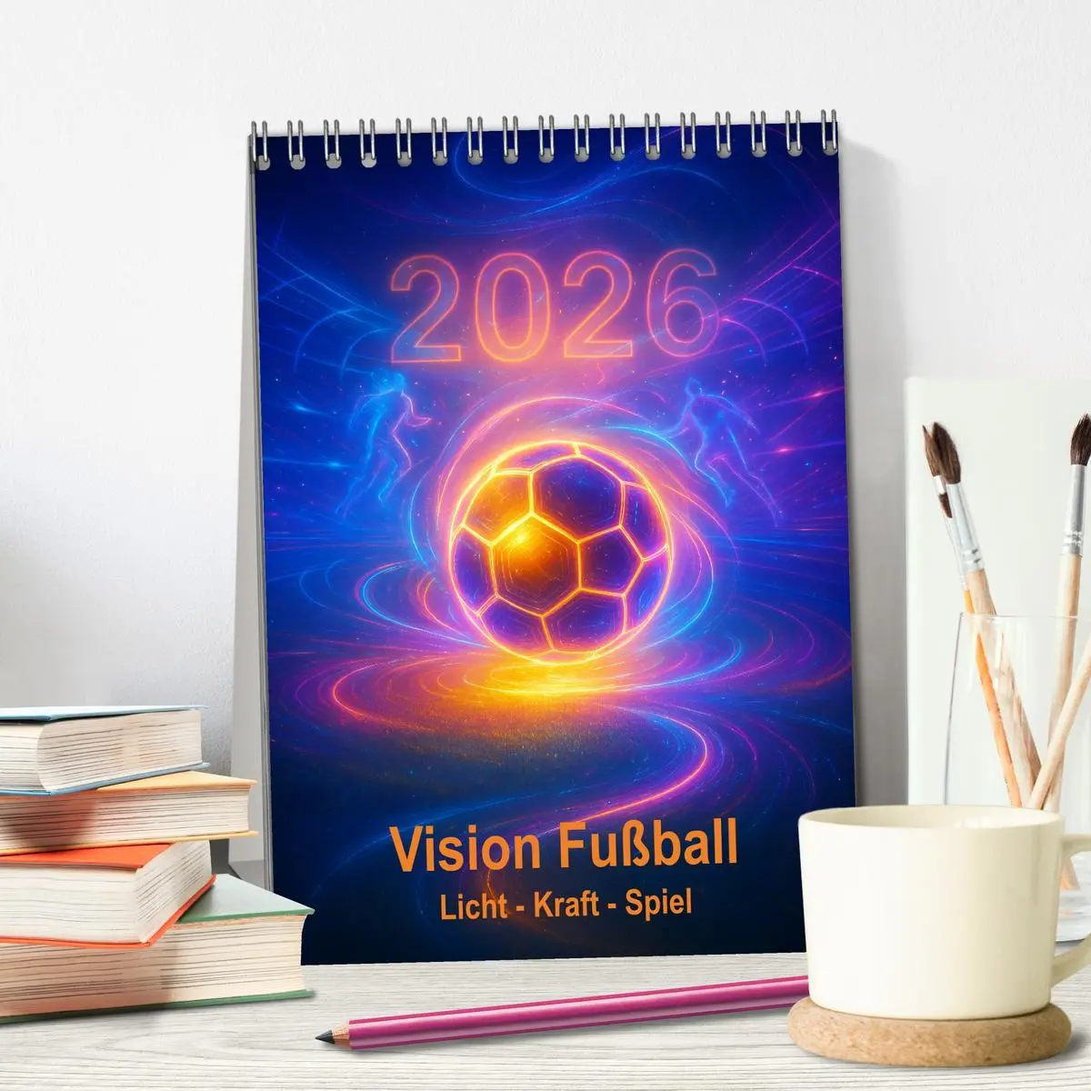 Bild: 9783516614602 | Vision Fußball Licht - Kraft - Spiel (Tischkalender 2026 DIN A5...