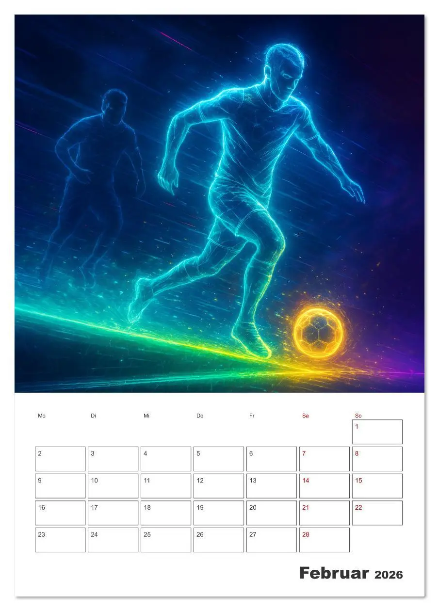Bild: 9783516614602 | Vision Fußball Licht - Kraft - Spiel (Tischkalender 2026 DIN A5...