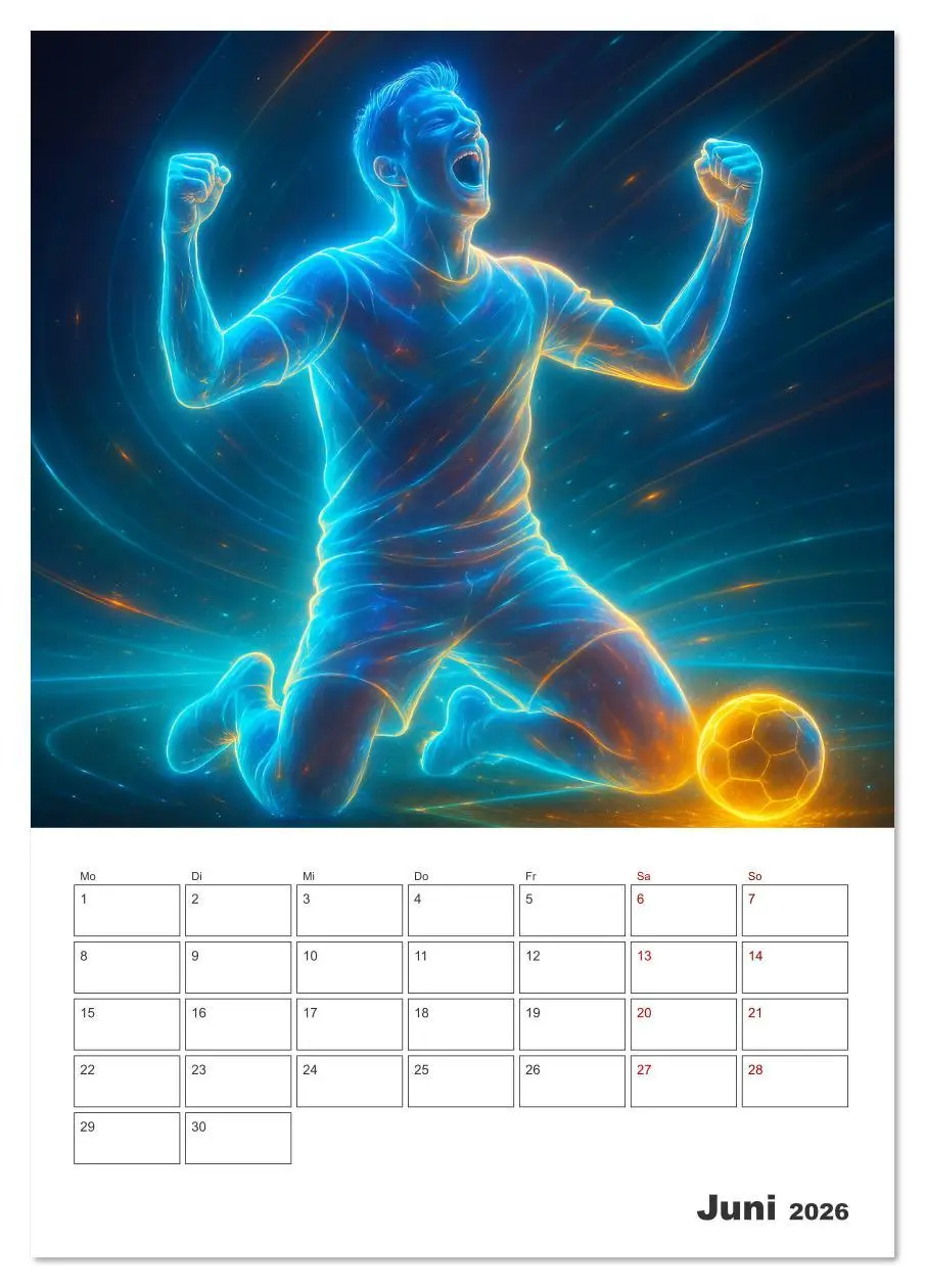 Bild: 9783516614602 | Vision Fußball Licht - Kraft - Spiel (Tischkalender 2026 DIN A5...