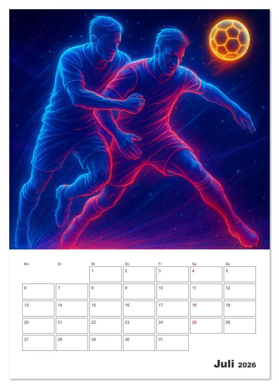 Bild: 9783516614602 | Vision Fußball Licht - Kraft - Spiel (Tischkalender 2026 DIN A5...