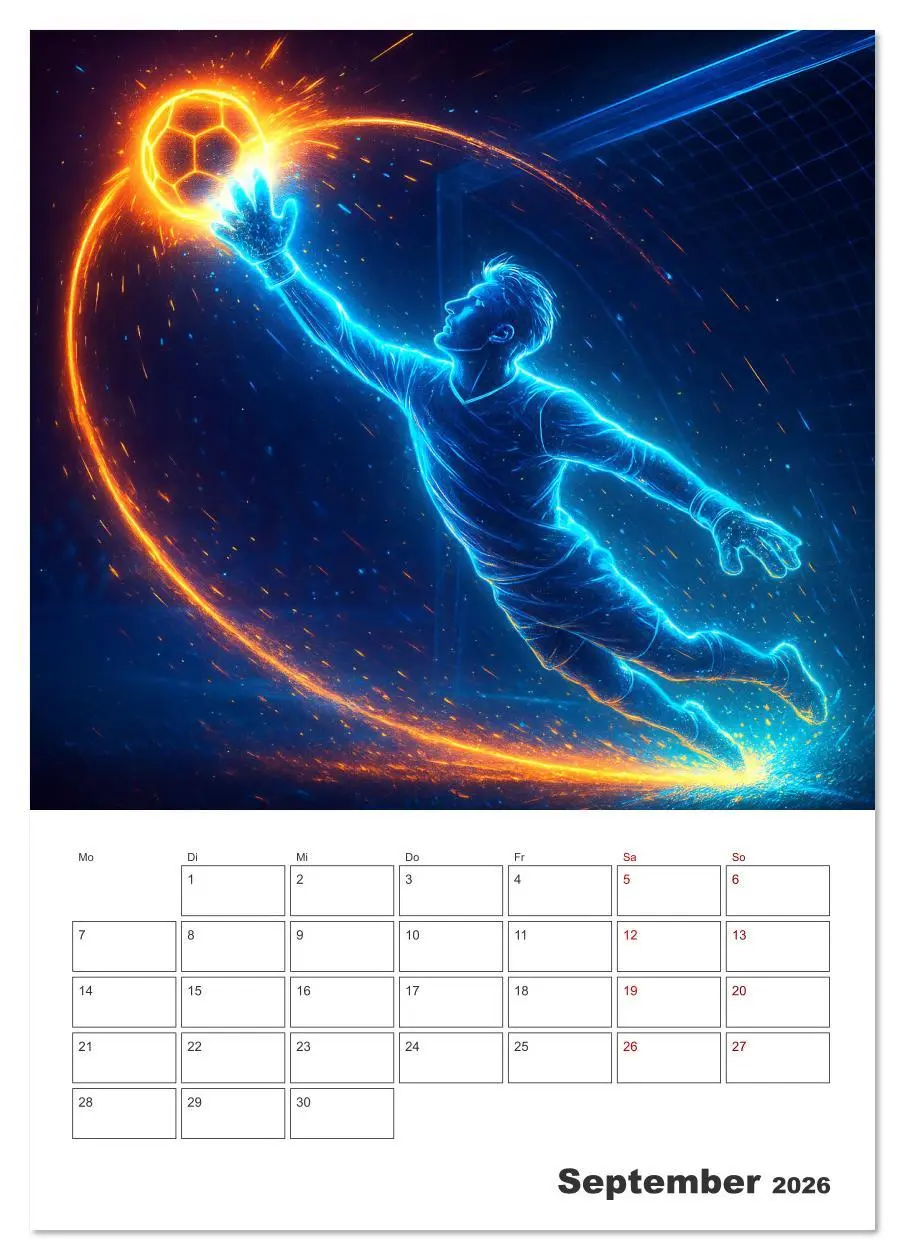 Bild: 9783516614602 | Vision Fußball Licht - Kraft - Spiel (Tischkalender 2026 DIN A5...
