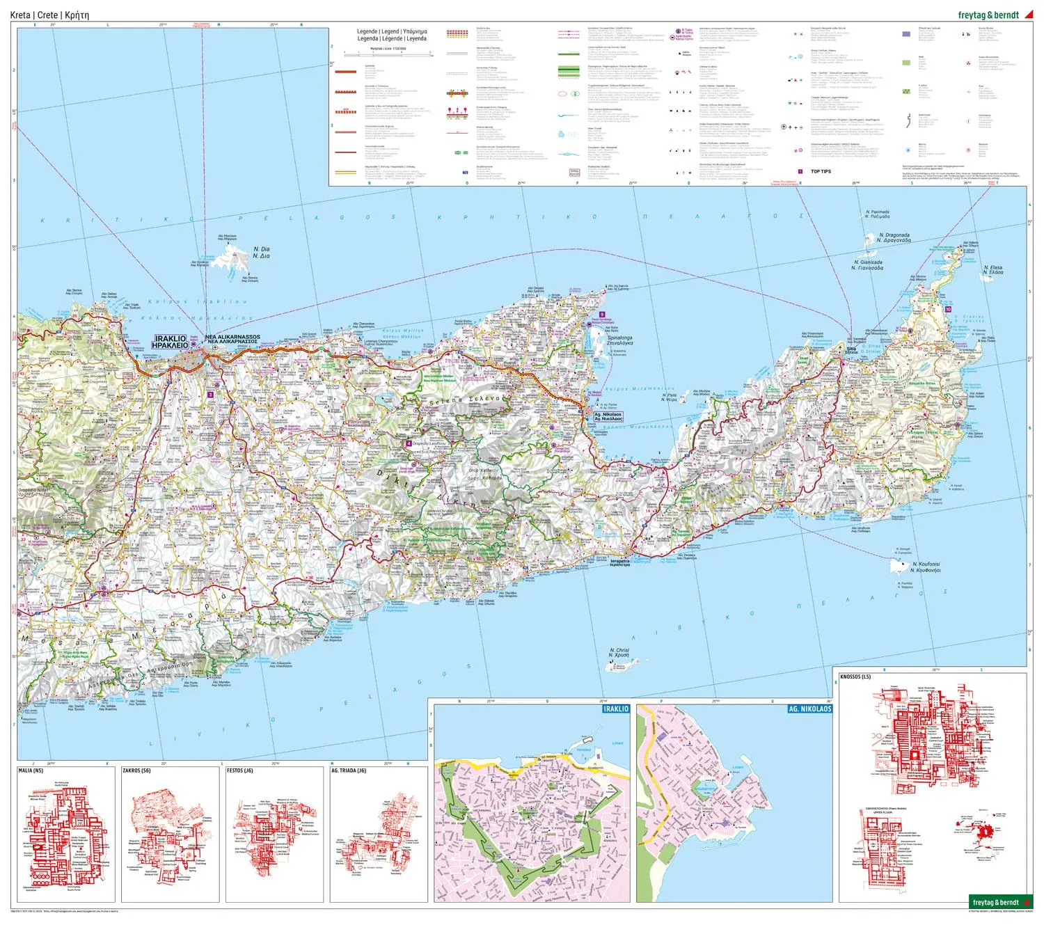Bild: 9783707924602 | Kreta, Straßen- und Freizeitkarte 1:150.000, freytag &amp; berndt | Berndt