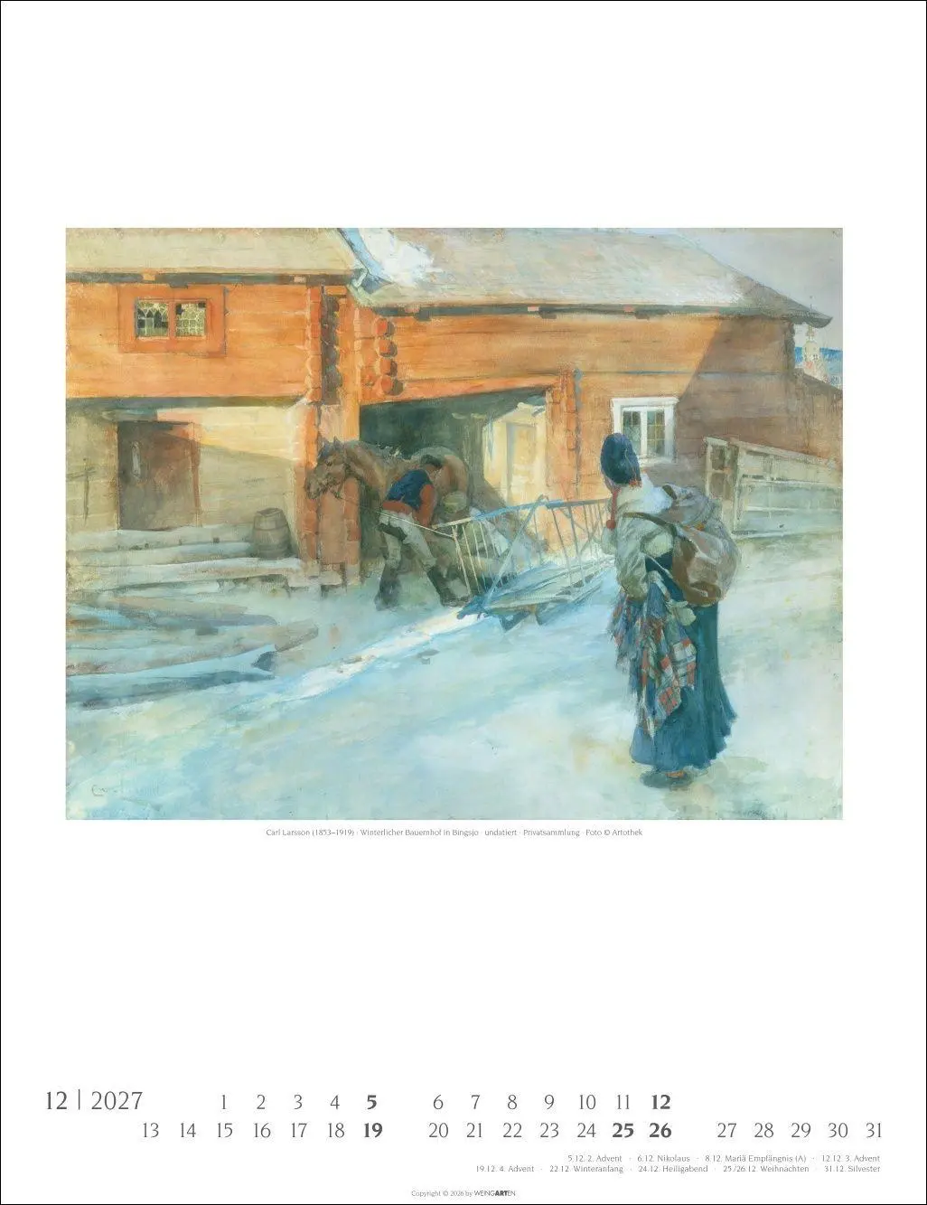Bild: 9783839904602 | Carl Larsson Kalender 2027 | Carl Larsson | Kalender | Spiralbindung