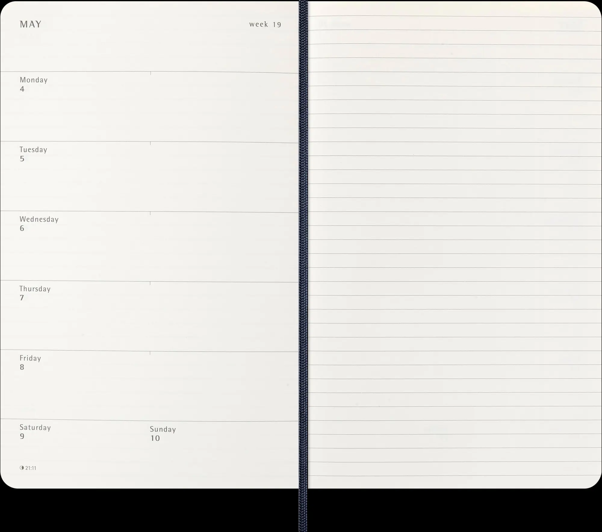 Bild: 8056999274702 | Moleskine 12 Monate Wochen Notizkalender 2026, Large/A5, 1 Wo = 1...