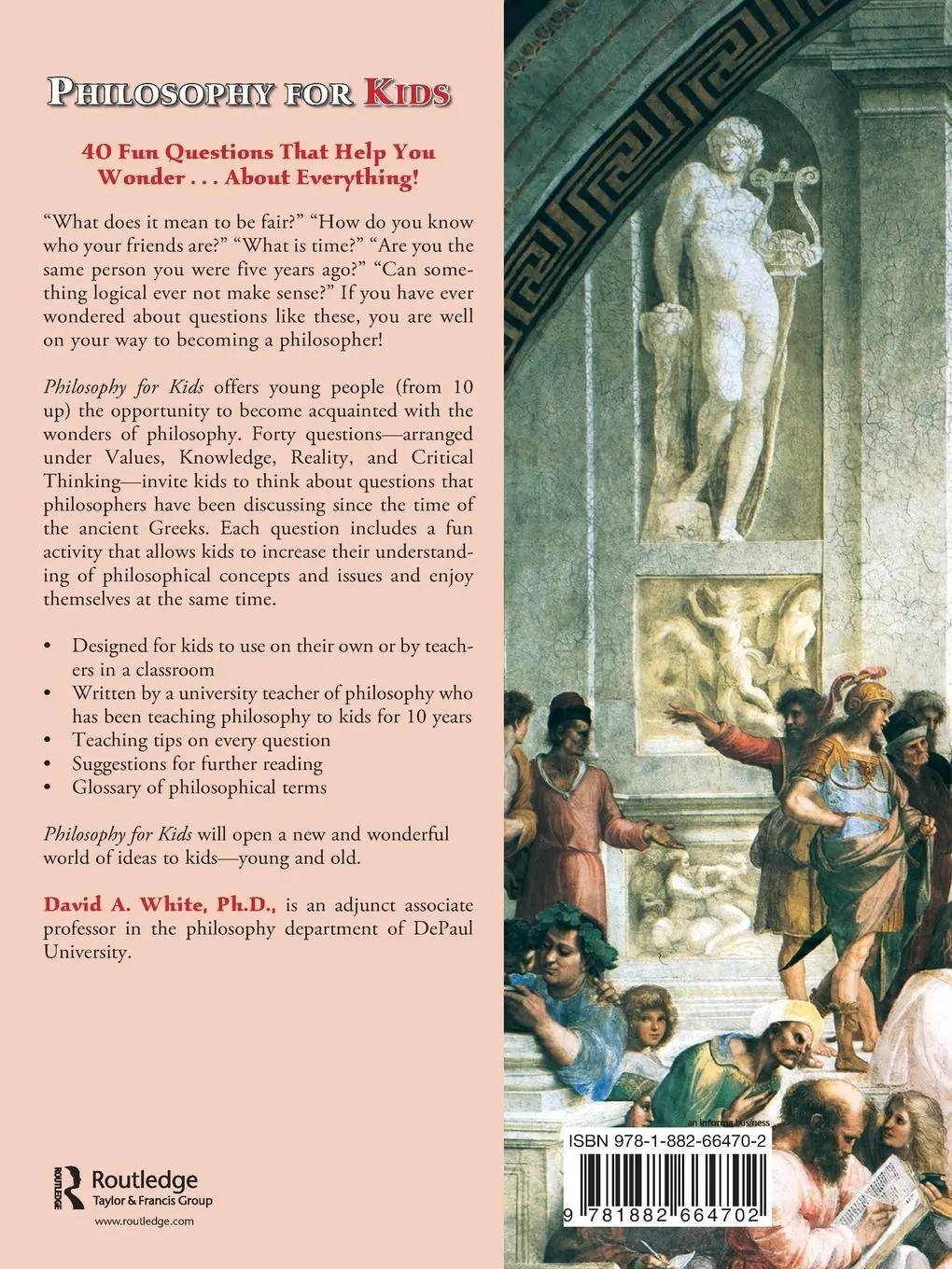 Rückseite: 9781882664702 | Philosophy for Kids | David A. White | Taschenbuch | Paperback | 2001