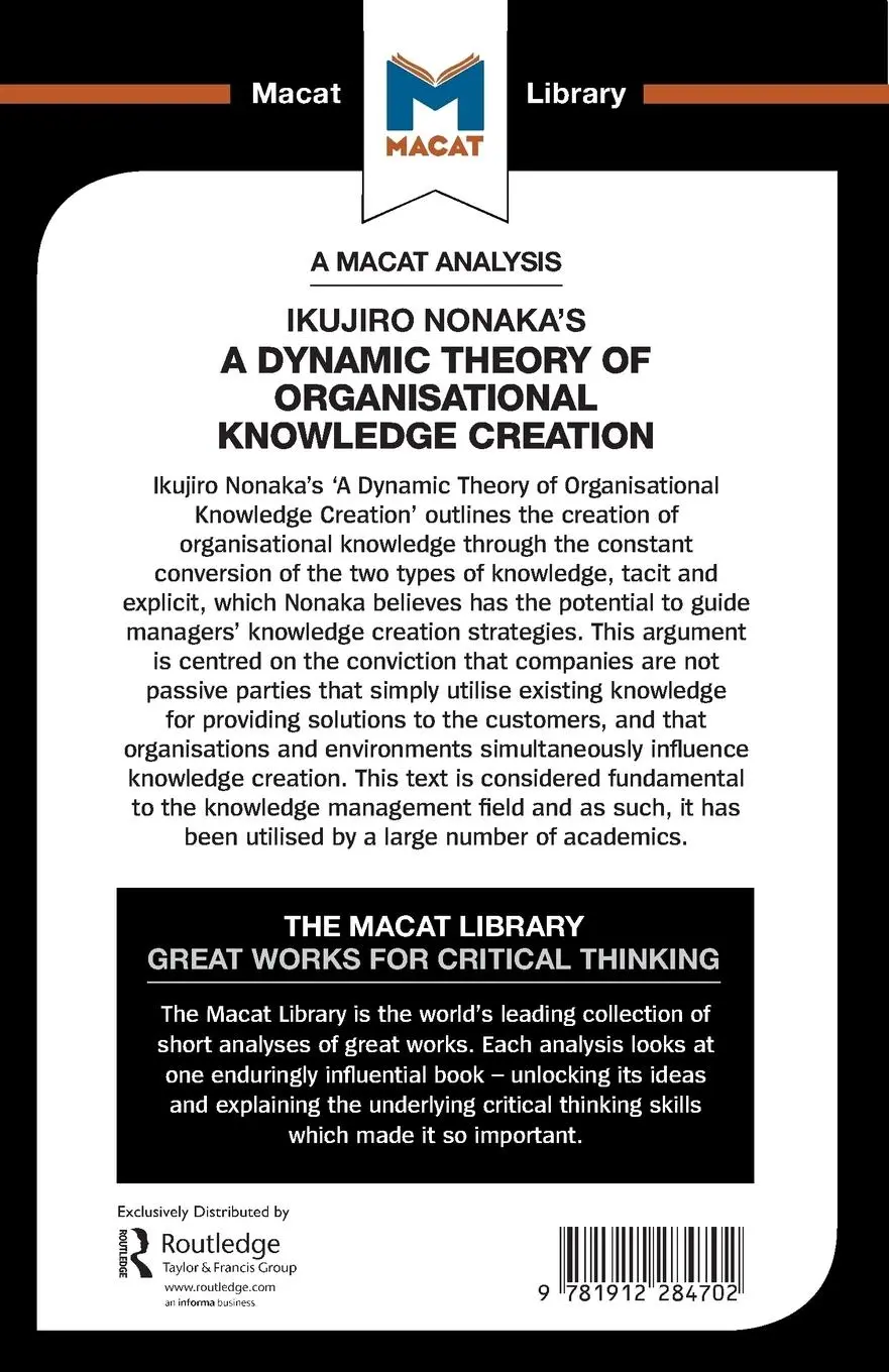 Rückseite: 9781912284702 | An Analysis of Ikujiro Nonaka's A Dynamic Theory of Organizational...