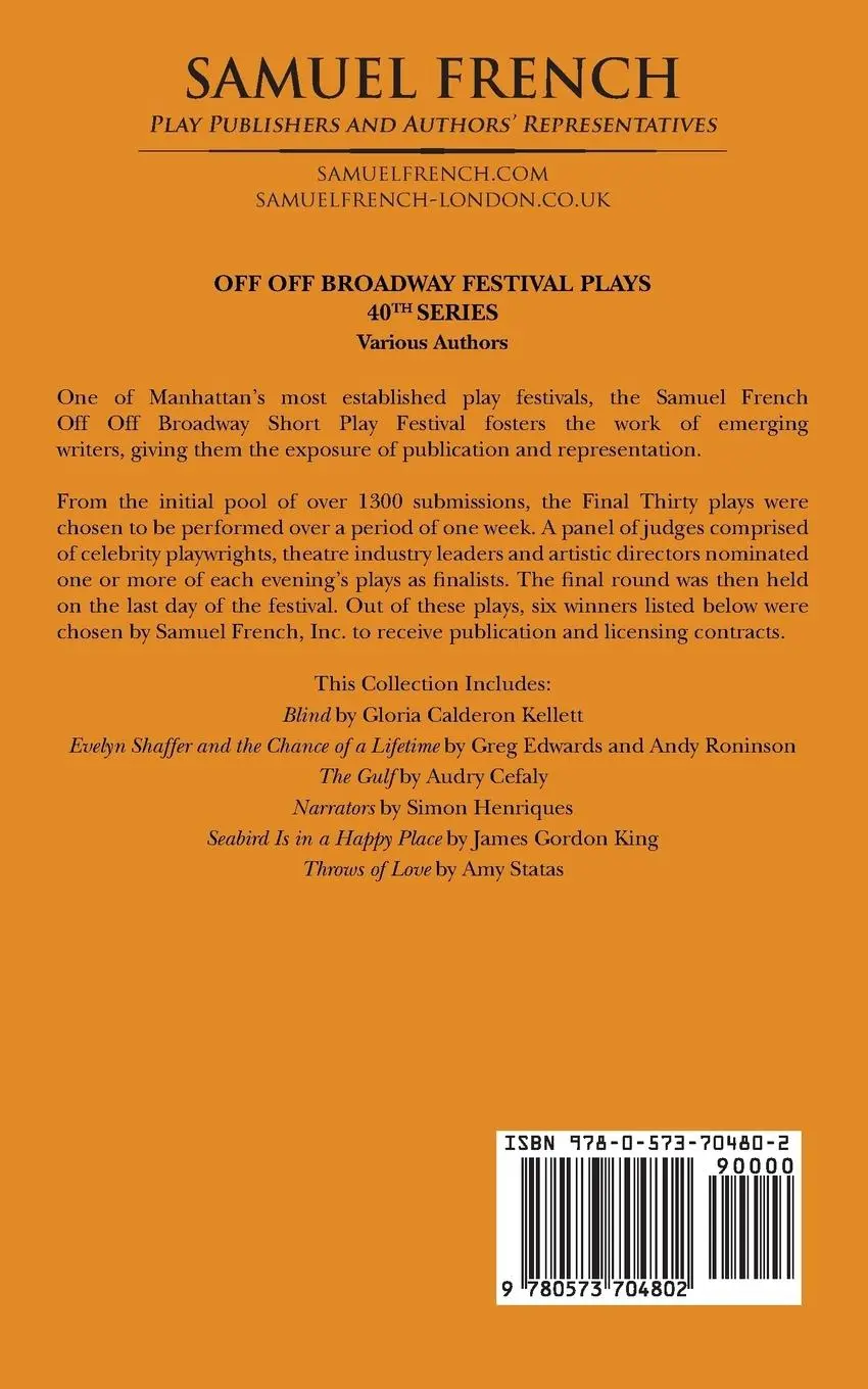 Rückseite: 9780573704802 | Off Off Broadway Festival Plays, 40th Series | Kellett (u. a.) | Buch