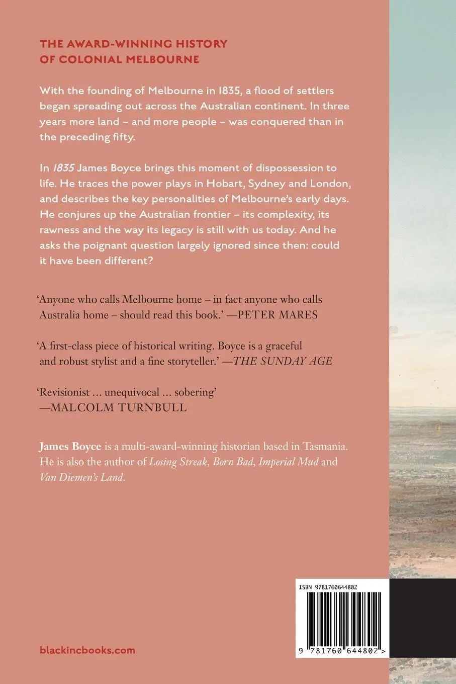 Rückseite: 9781760644802 | 1835 | The Founding of Melbourne &amp; the Conquest of Australia | Boyce