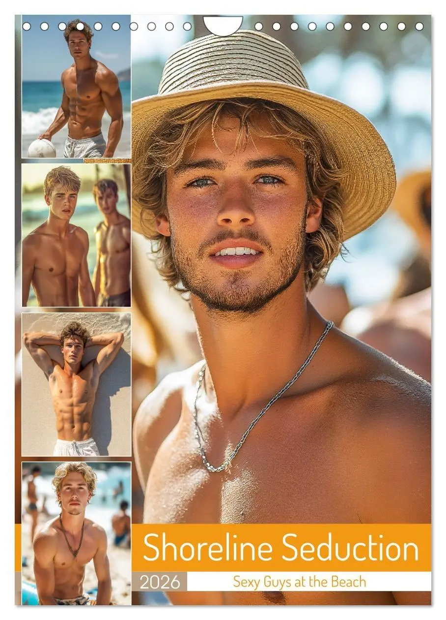 Cover: 9783516524802 | Shoreline Seduction - Sexy Guys at the Beach (Wall Calendar 2026...