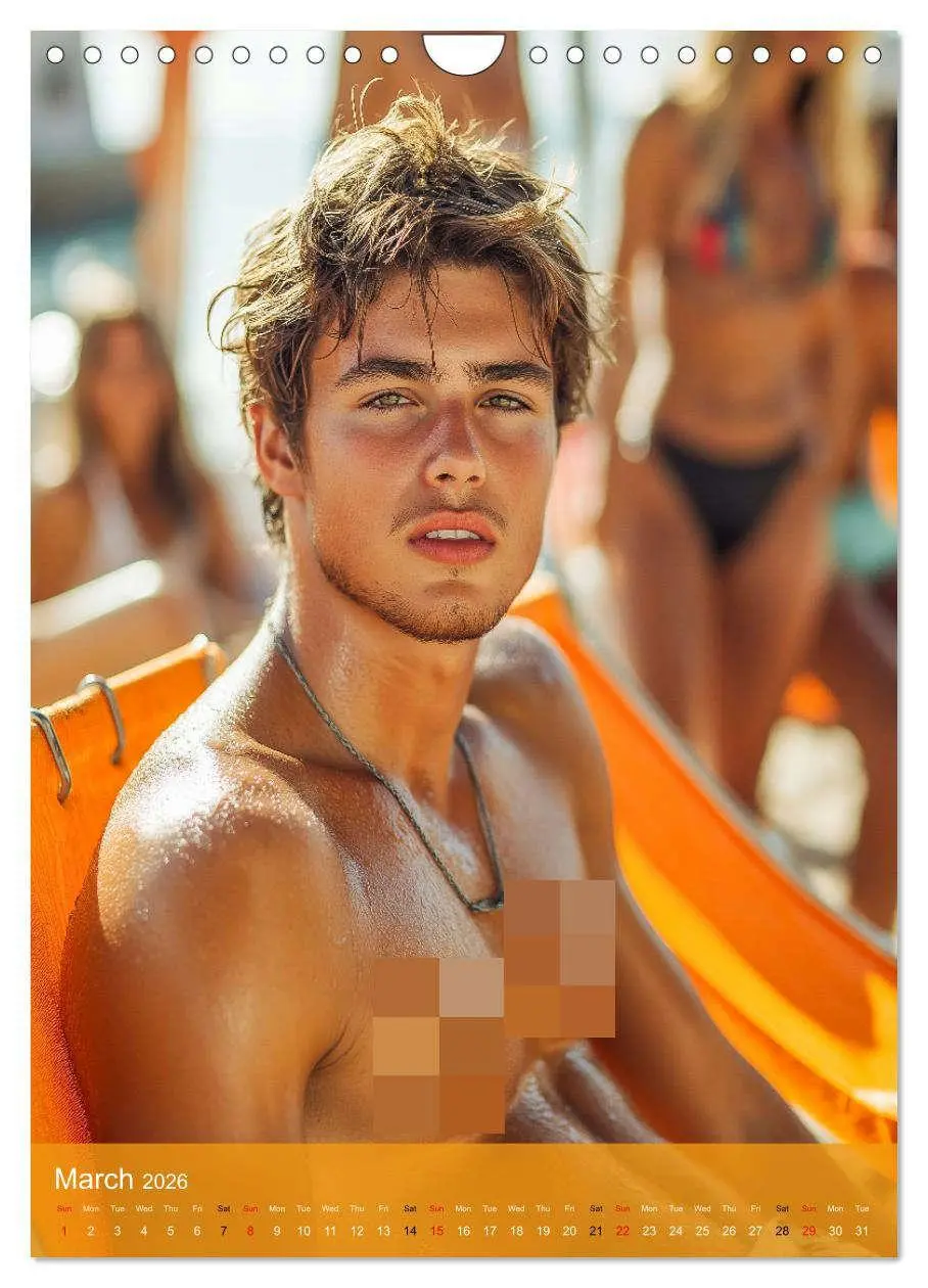 Bild: 9783516524802 | Shoreline Seduction - Sexy Guys at the Beach (Wall Calendar 2026...