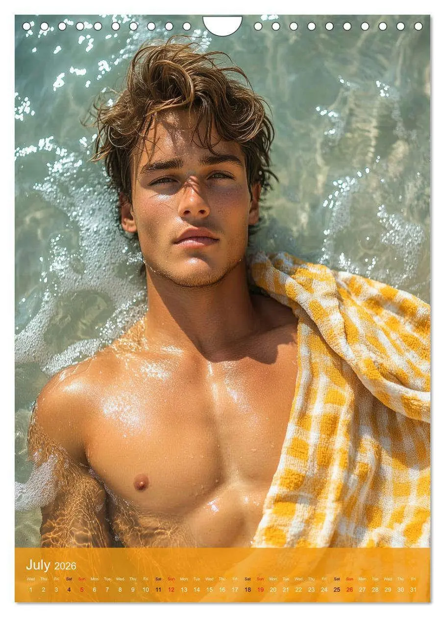 Bild: 9783516524802 | Shoreline Seduction - Sexy Guys at the Beach (Wall Calendar 2026...