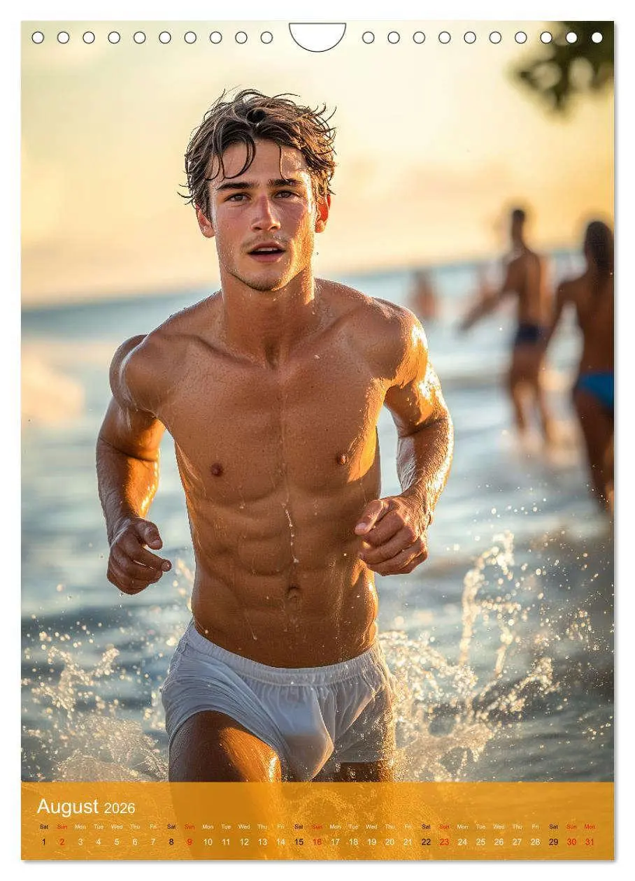 Bild: 9783516524802 | Shoreline Seduction - Sexy Guys at the Beach (Wall Calendar 2026...