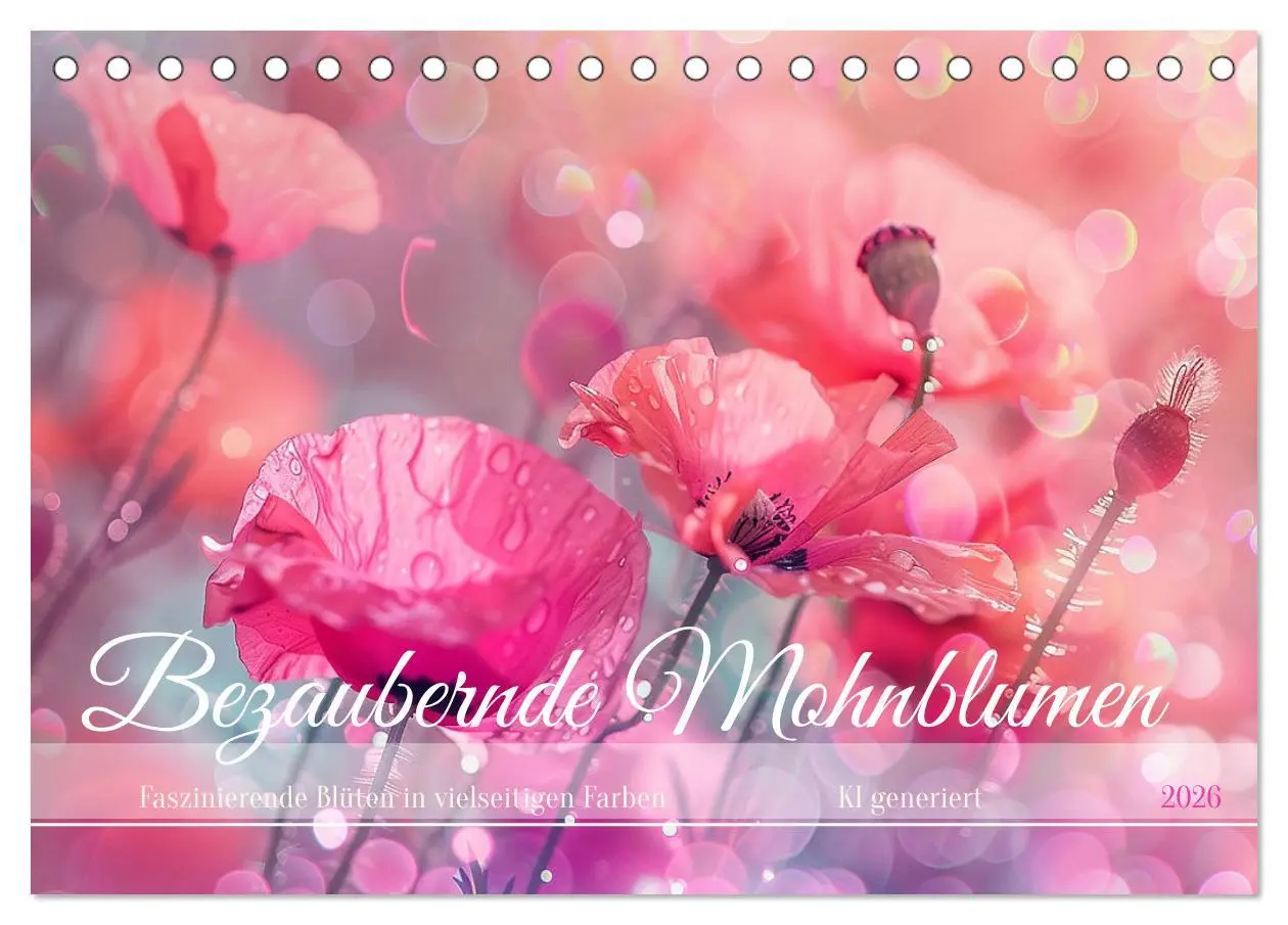 Cover: 9783457424902 | Bezaubernde Mohnblumen (Tischkalender 2026 DIN A5 quer), CALVENDO...
