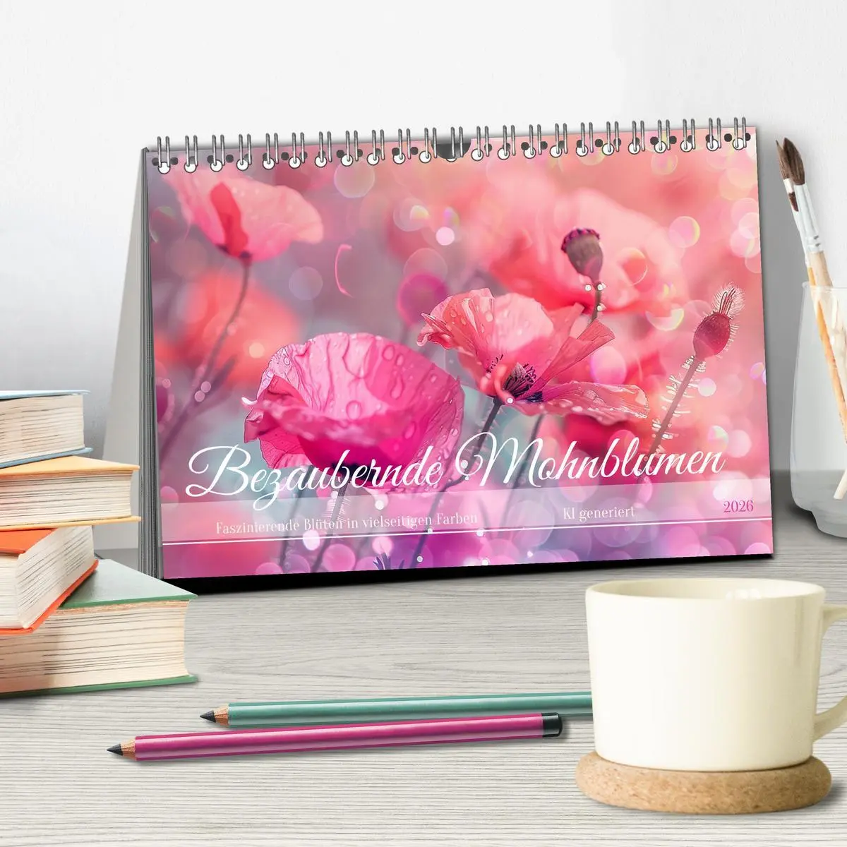 Bild: 9783457424902 | Bezaubernde Mohnblumen (Tischkalender 2026 DIN A5 quer), CALVENDO...